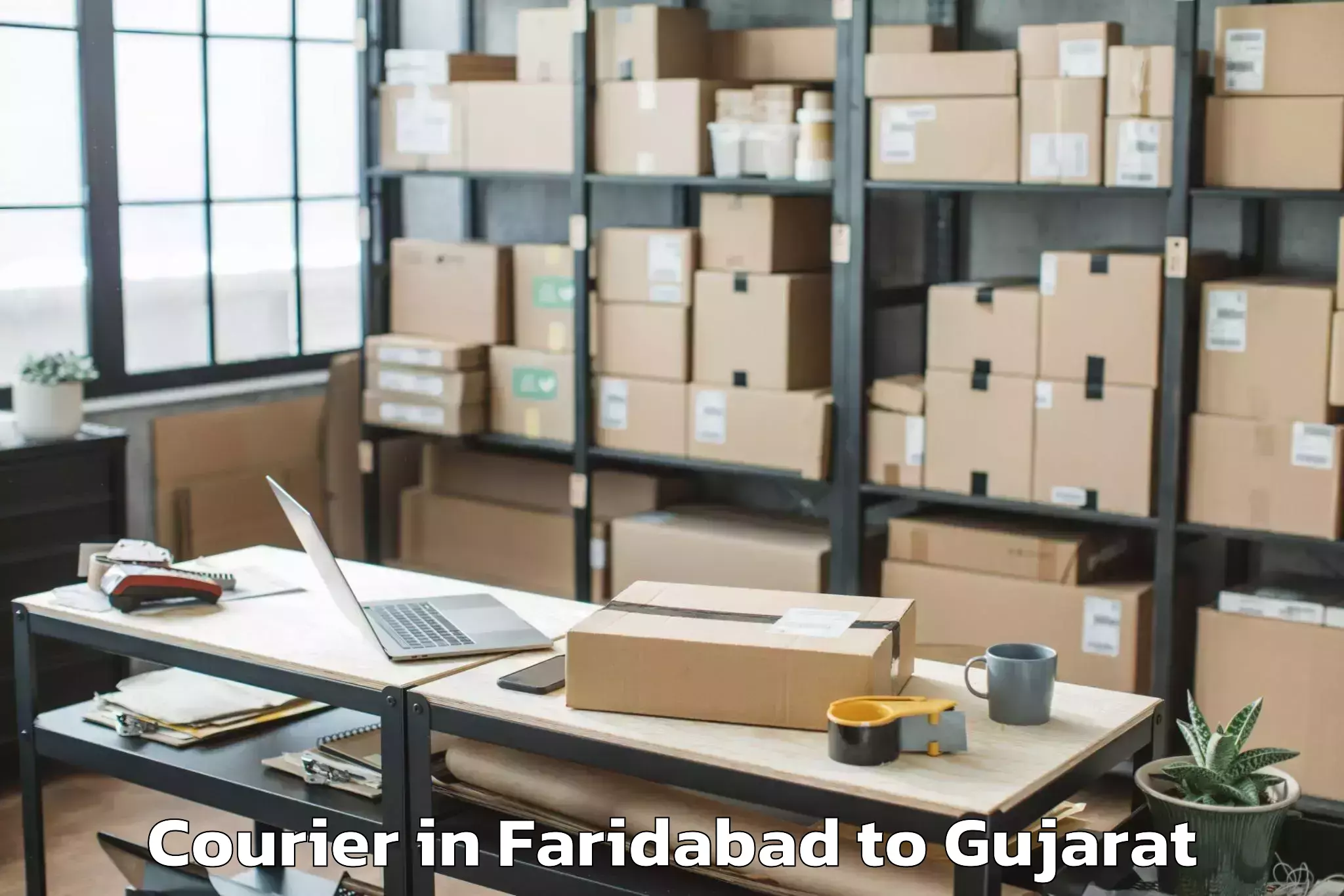 Easy Faridabad to Dhandhuka Courier Booking